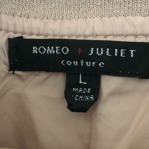 ROMEO & JULIET COUTURE Dusty Pink Bomber J… - Picture 8 of 11